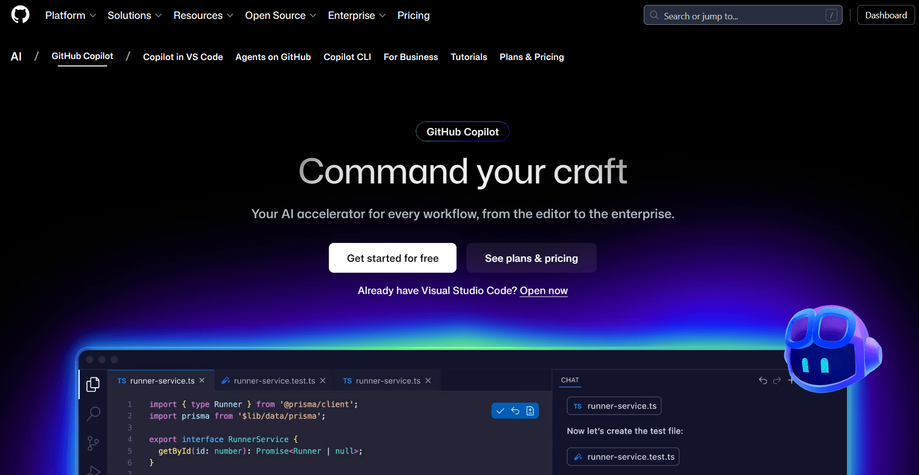 GitHub Copilot screenshot 1
